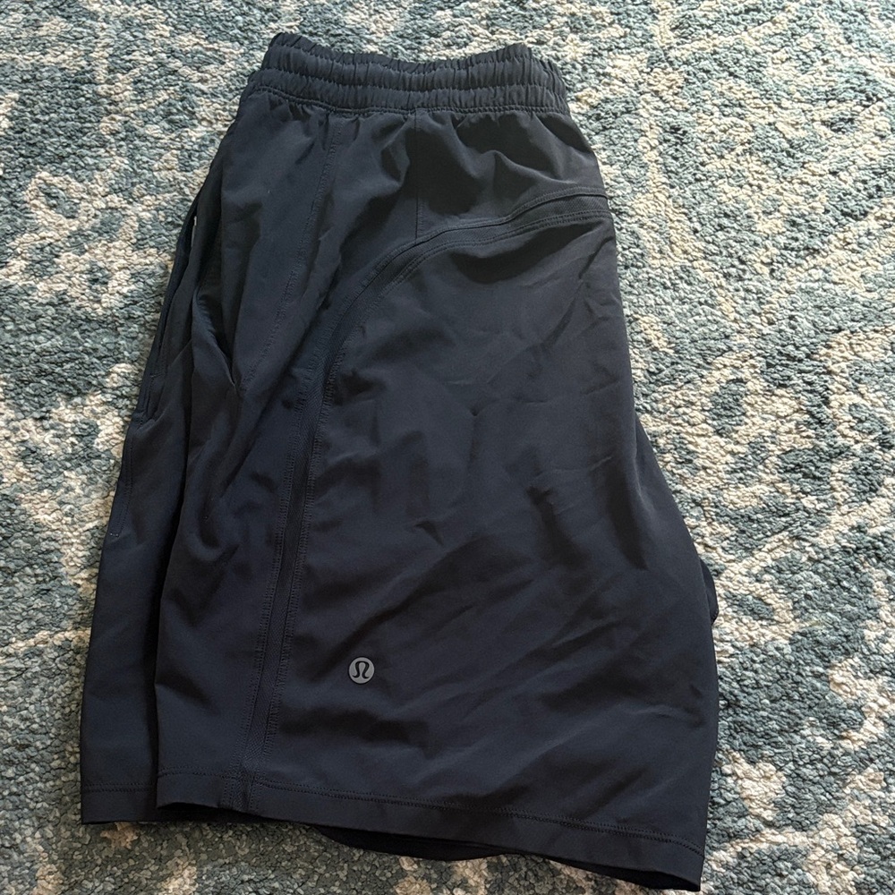 lululemon athletica large pace breaker liner less Men's Black Athletic Shorts
